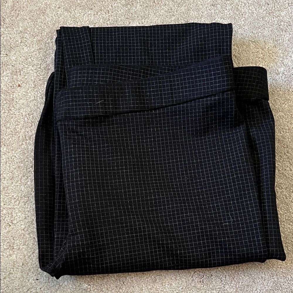 Amanda and Chelsea Black Micro-Check Trousers